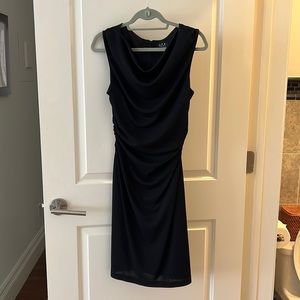 David Meister Size 12 Black Knee-Length Dress